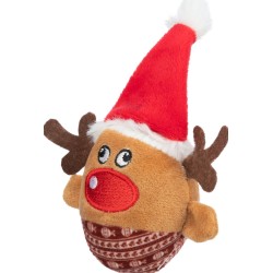 TRIXIE Xmas Renifer zabawka dla kota plusz z grzechotką 6 x 12 cm
