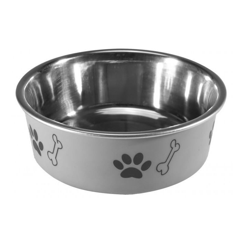 BARRY KING Miska antypoślizgowa z nadrukiem - szara 0,3l