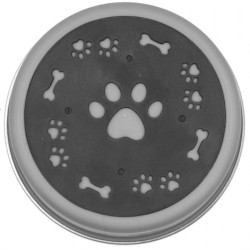 BARRY KING Miska antypoślizgowa z nadrukiem - szara 0,7l