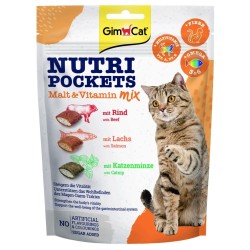 GIMCAT Nutri Pockets chrupiące poduszeczki Malt and Vitamin Mix 150g