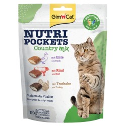 GIMCAT Nutri Pockets chrupiące poduszeczki Country Mix z witaminami 150g