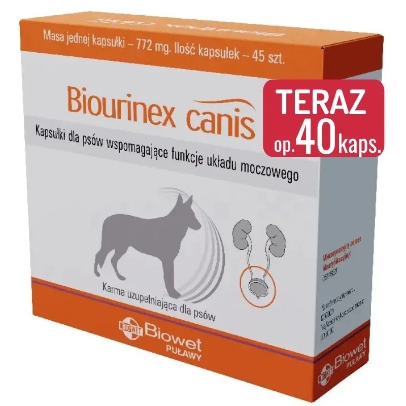 BIOWET Biourinex Canis 40 kaps.