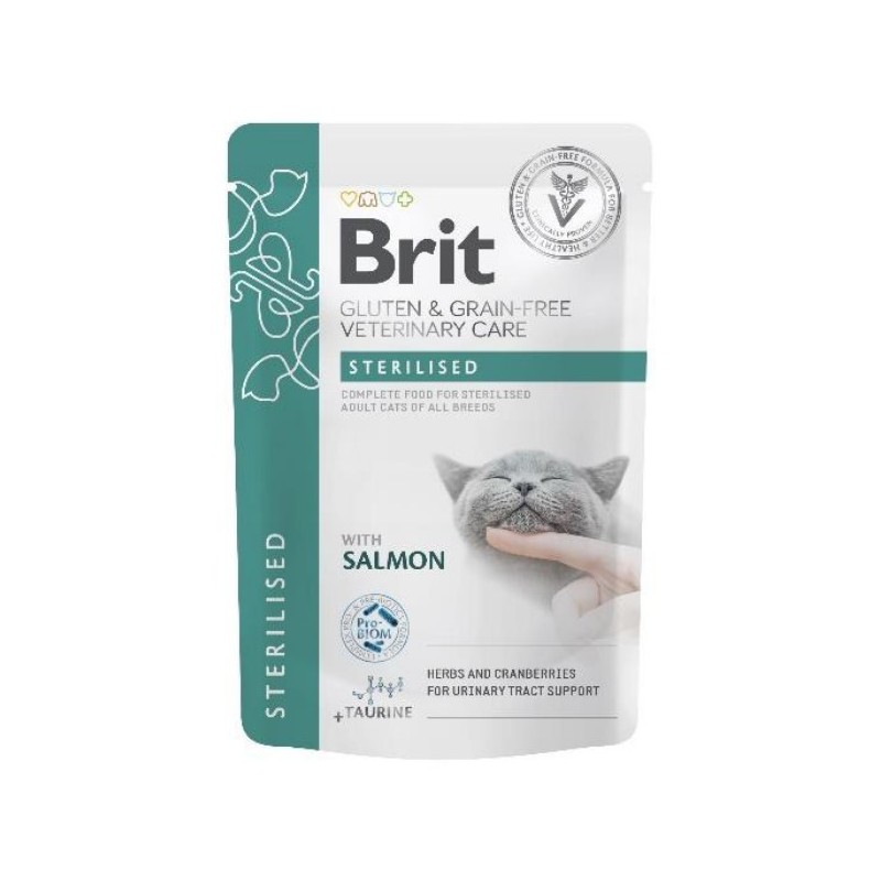 BRIT Veterinary Diets Cat Pouches Fillets in Gravy Sterilised 85g