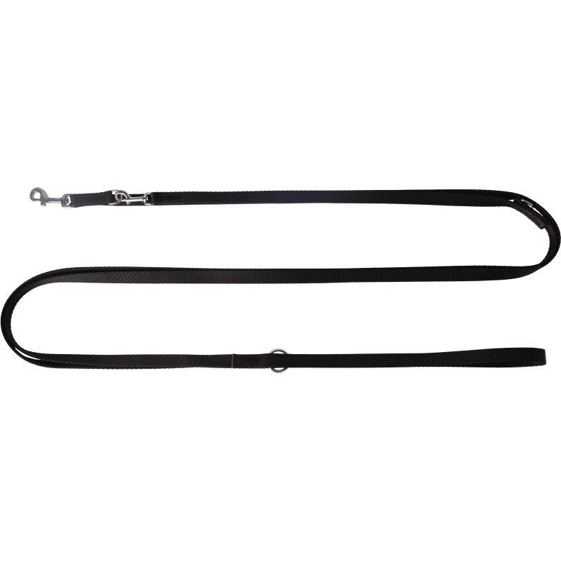 DINGO Smycz przepinana 1,6 x 200 - 400 cm - czarny