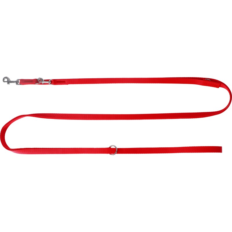 DINGO Smycz przepinana 1,6 x 200 - 400 cm - czerwony