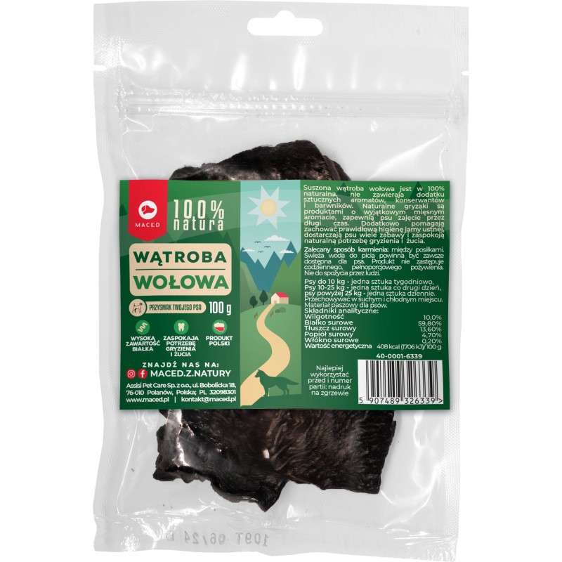 MACED 100% Natura Wątroba wołowa 100g