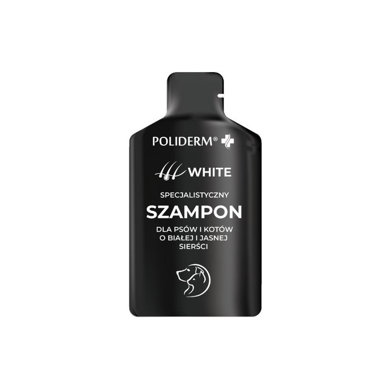 POLIDERM Szampon White dla psów o białej i jasnej sierści saszetka 15 ml