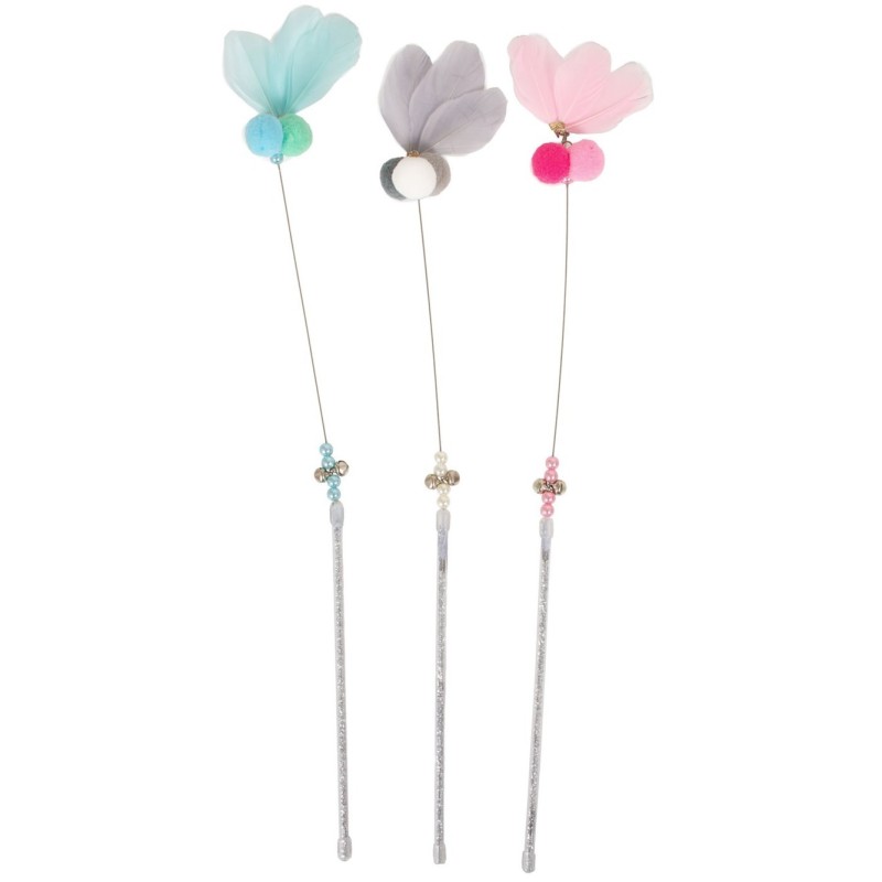 FARM COMPANY Wędka dla kota w wiosennych kolorach 45 cm