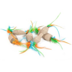 FARM COMPANY Zabawka dla kota z tektury i piór 6 cm