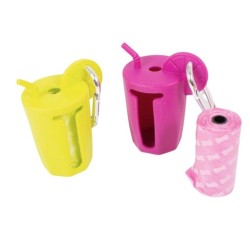 FARM COMPANY Silikonowy pojemnik koktajl na woreczki na psie odchody + 15 woreczków