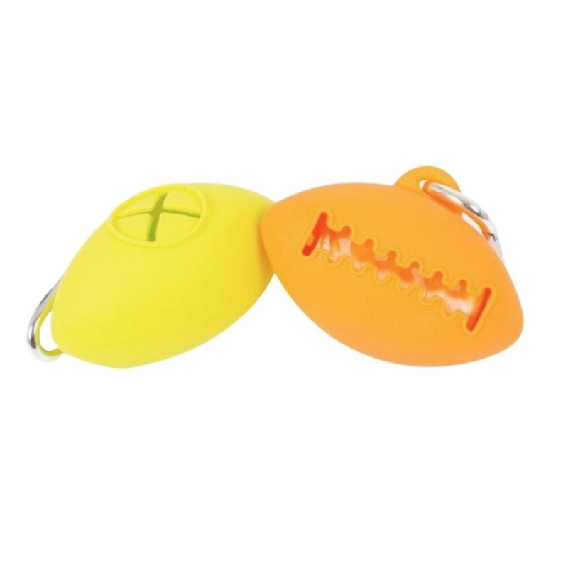 FARM COMPANY Silikonowy pojemnik piłka do Rugby na woreczki na psie odchody + 15 woreczków