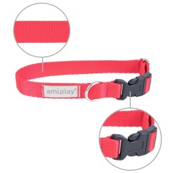AMIPLAY Obroża regulowana Samba - Czerwona XS