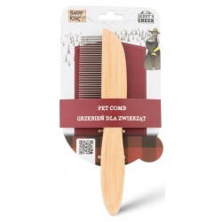 BARRY KING Grzebień dla zwierząt z bambusową rączką 6,5 x 21,5 cm