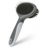 BARRY KING Szczotka dla zwierząt dwustronna 11,5 x 19 cm - szara
