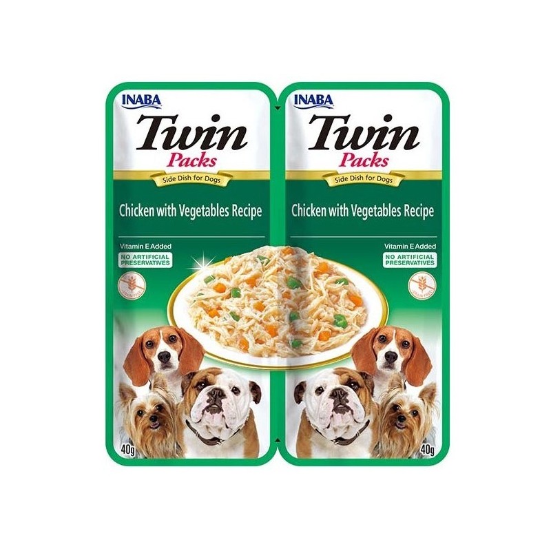 INABA DOG Twin Chicken and Vegetables 2x 40g
