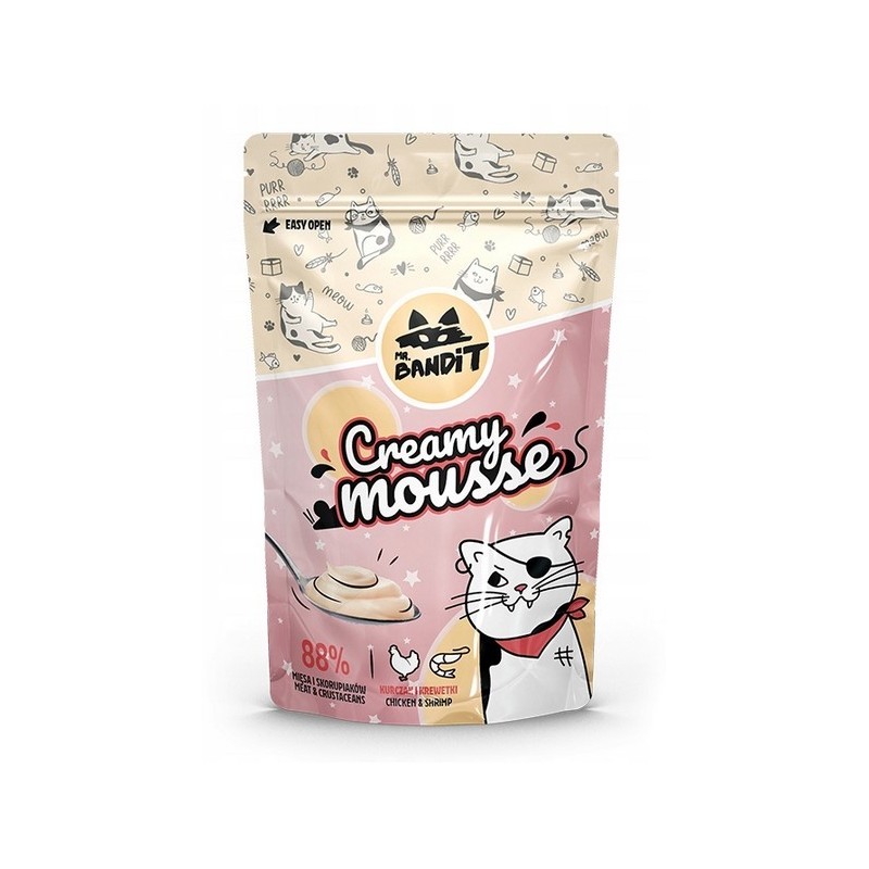 MR. BANDIT Cat Creamy Mousse Chicken and Shrimp - Kurczak i Krewetka 60g