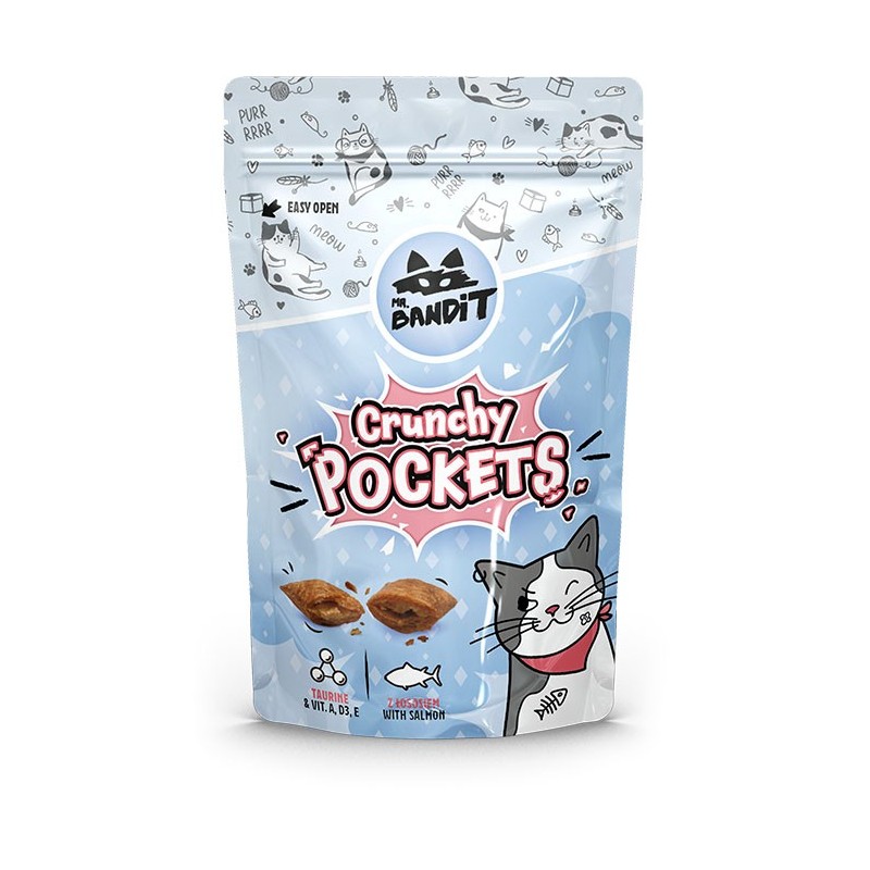 MR. BANDIT Cat Crunchy Pocekts with Salmon - Łosoś 40g
