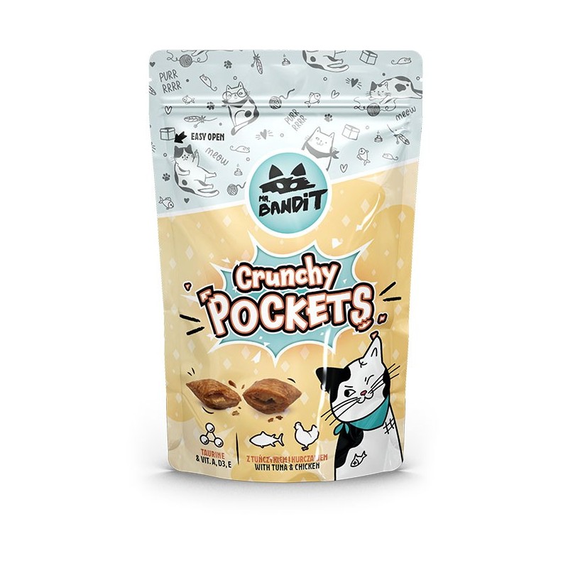 MR. BANDIT Cat Crunchy Pocekts with Tuna and Chicken - Tuńczyk i Kurczak 40g