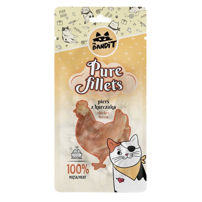 MR. BANDIT Cat Pure Fillets Chicken Brest - Pierś z kurczaka 30g