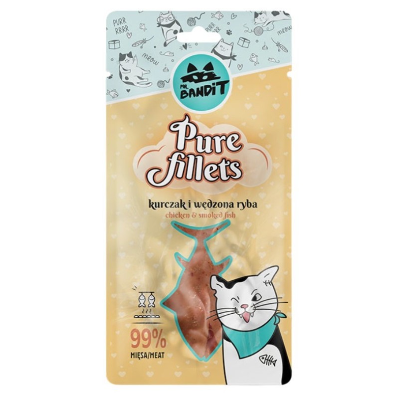 MR. BANDIT Cat Pure Fillets Chicken and Smoked Fish - Kurczak i wędzona Ryba 30g