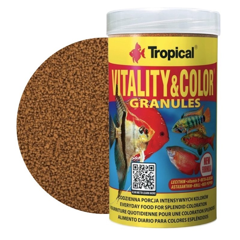 TROPICAL Vitality and Color Granulat - Wybarwiający pokarm dla ryb ozdobnych 100ml