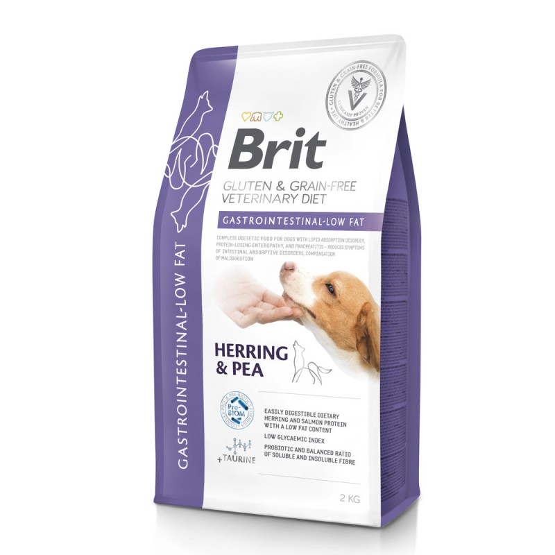 BRIT Grain Free Veterinary Diets Dog Gastrointestinal-Low Fat 12kg PROMO Uszkodzenie