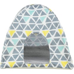 TRIXIE Wigwam Sunny dla kawii i królików 37 x 35 x 37 cm - wielokolorowe/szare