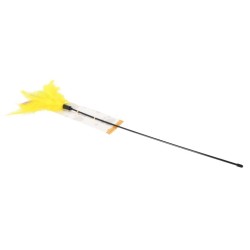 DINGO KOT Wędka z Miękkimi Piórkami - żółta