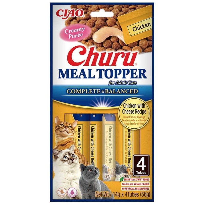 INABA CAT Meal Topper Chicken with Cheese Recipe 4x 14g (56g)