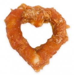 HAU MIAU Pause snack - serca ze skóry owinięte kurczakiem 7-8cm 500g