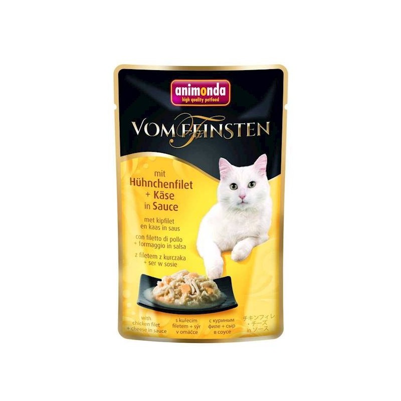 ANIMONDA Cat Vom Feinsten Adult z filetem z piersi kurczaka z serem w sosie 50g (saszetka)