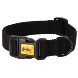 DINGO Obroża z taśmy bawełnianej - czarna 2,5 x 55 cm