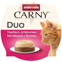 ANIMONDA Carny Duo Adult mus tuńczyk z filetem z kurczaka i krewetkami 70g