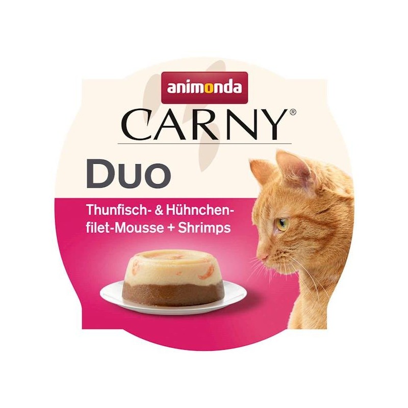 ANIMONDA Carny Duo Adult mus tuńczyk z filetem z kurczaka i krewetkami 70g