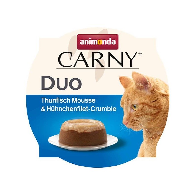ANIMONDA Carny Duo Adult mus z tuńczyka i filet z kurczaka w kruszonce 70g