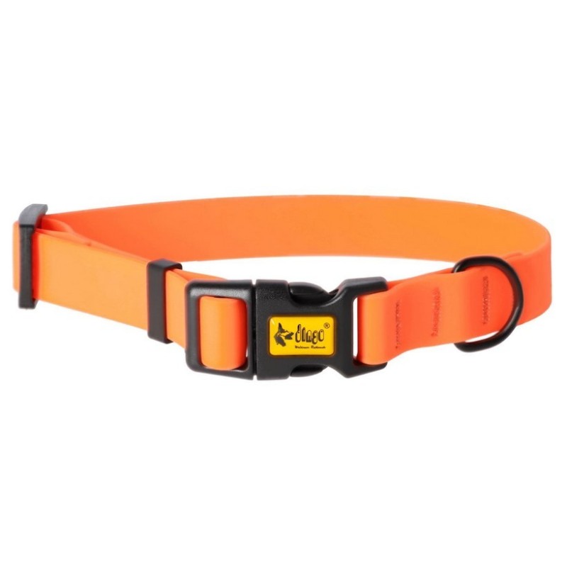 DINGO Obroża regulowana FLEX - pomarańczowa M