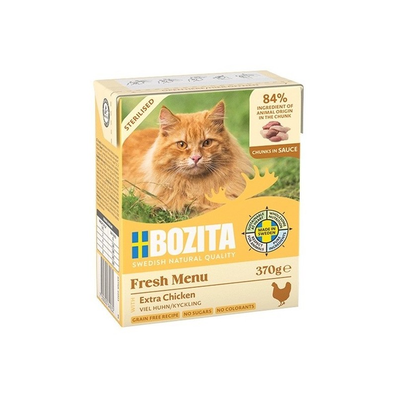 BOZITA Steriliesd dla kota kawałki w sosie extra kurczak 370g