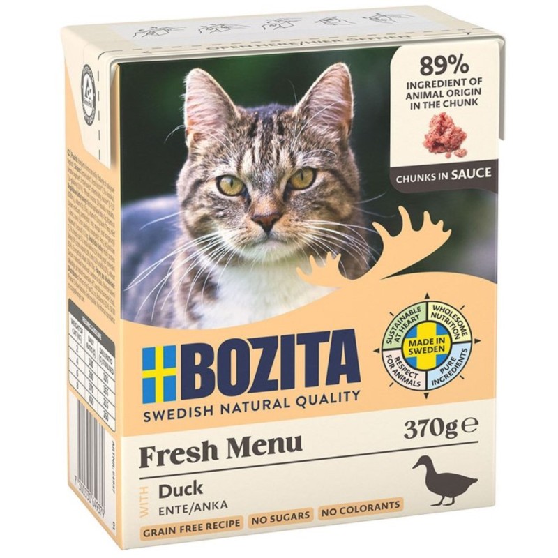 BOZITA kawałeczki w sosie dla kota z kaczką 370g