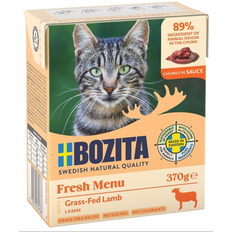 BOZITA kawałeczki w sosie dla kota z jagnięciną 370g