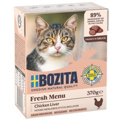 BOZITA kawałeczki w sosie dla kota z wątróbka kurczaka 370g