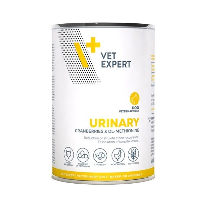 VETEXPERT 4T Vet. Diet Dog Urinary 400g (puszka)