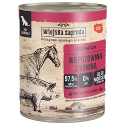 WIEJSKA ZAGRODA PIES - Wieprzowina z koniną 800g