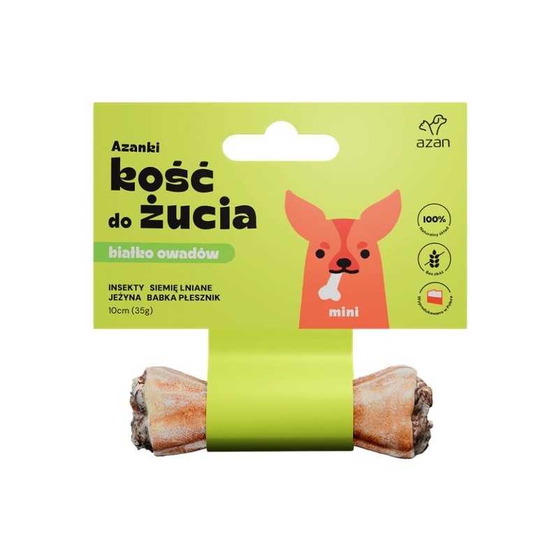 AZANKI Kość z insektami i siemieniem lnianym MINI 10 cm