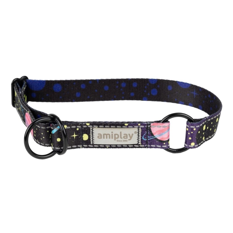 AMIPLAY BeSpace Obroża półzaciskowa - Milkyway XL