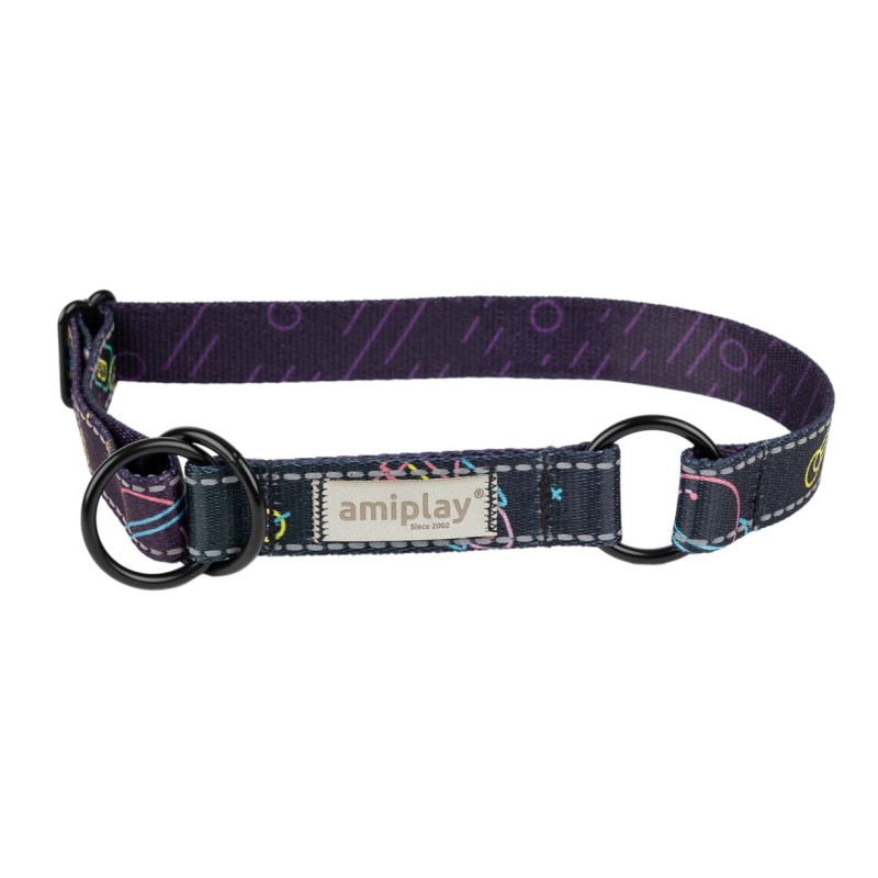 AMIPLAY BeSpace Obroża półzaciskowa - Neon XL