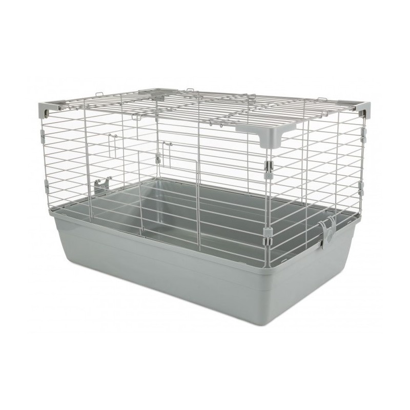 PANAMAPET Klatka dla gryzoni i królika 69 x 44,5 x 43 cm - biało/szara