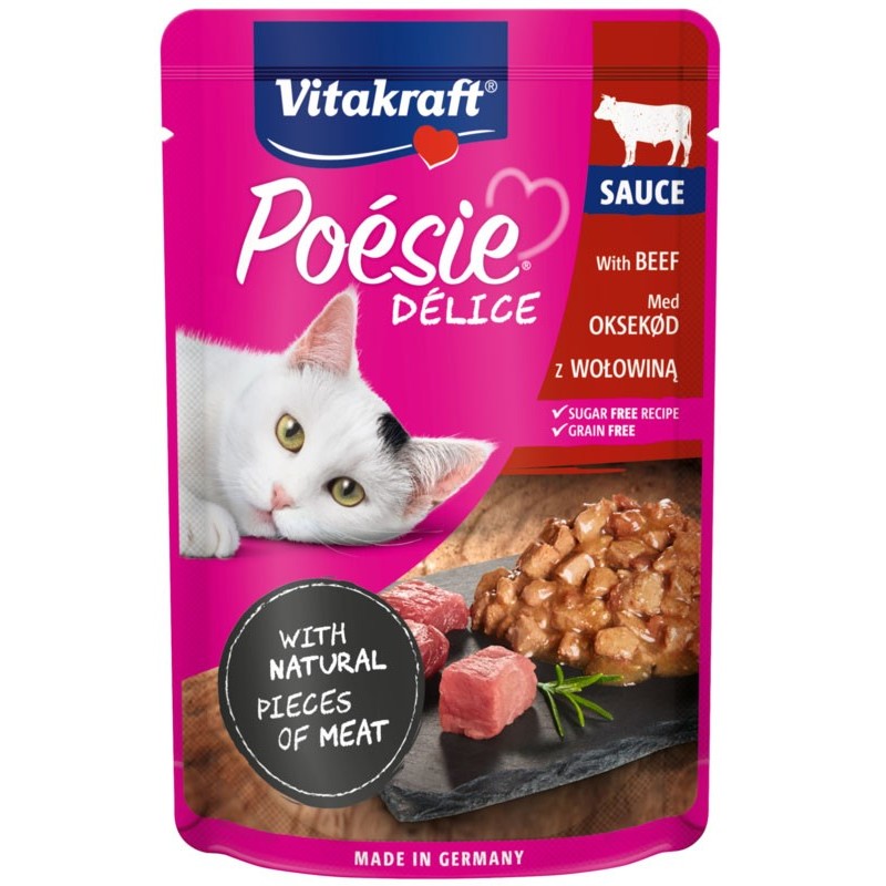 POESIE DELICE SAUCE dla kota - Wołowina w sosie 85g (saszetka)