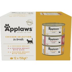 APPLAWS Cat Chicken Selection in Broth Multipack 12x 156g (puszka)