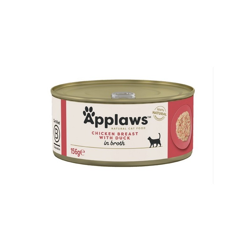 APPLAWS Cat Kurczak z Kaczką 156g (puszka)