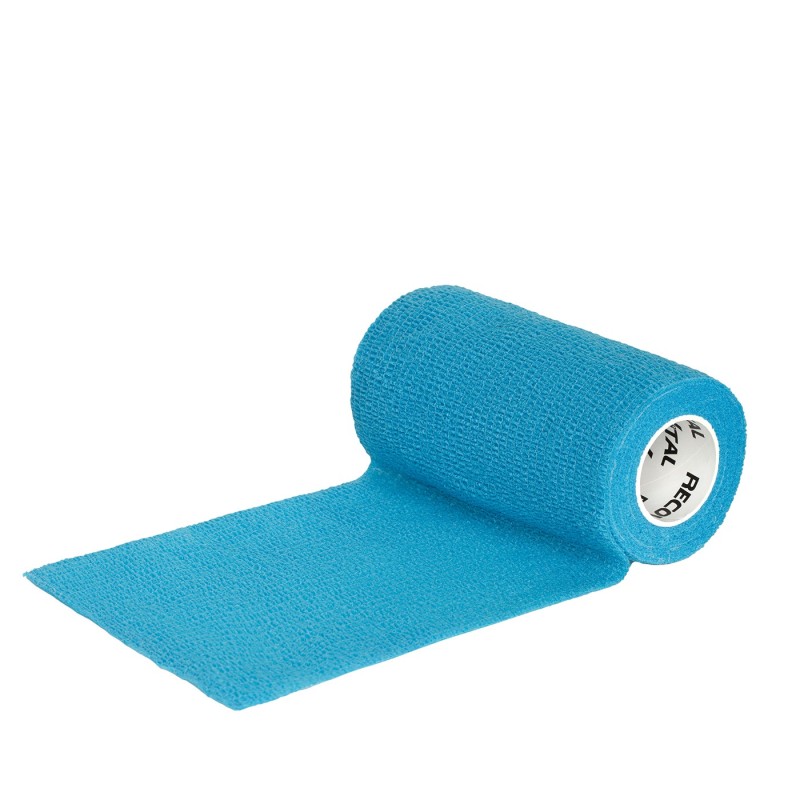 RECOVITAL Bandaż kohezyjny niebieski 10 cm x 4,5 m Opakowanie zbiorcze - 12 sztuk